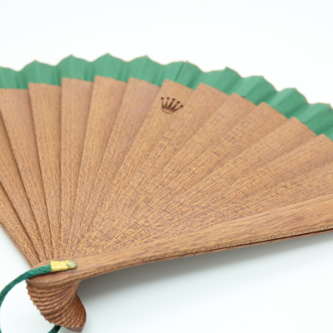 Rolex Fan in wood in box very rare