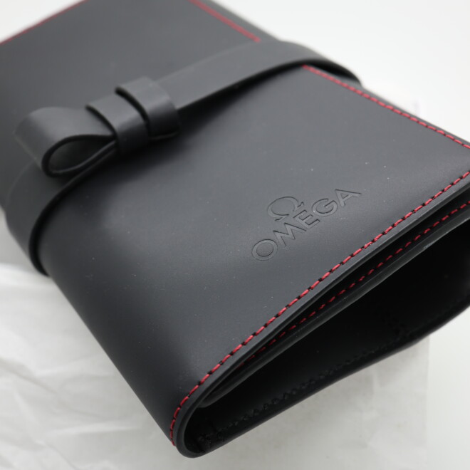 Omega watch pouch leather new in box