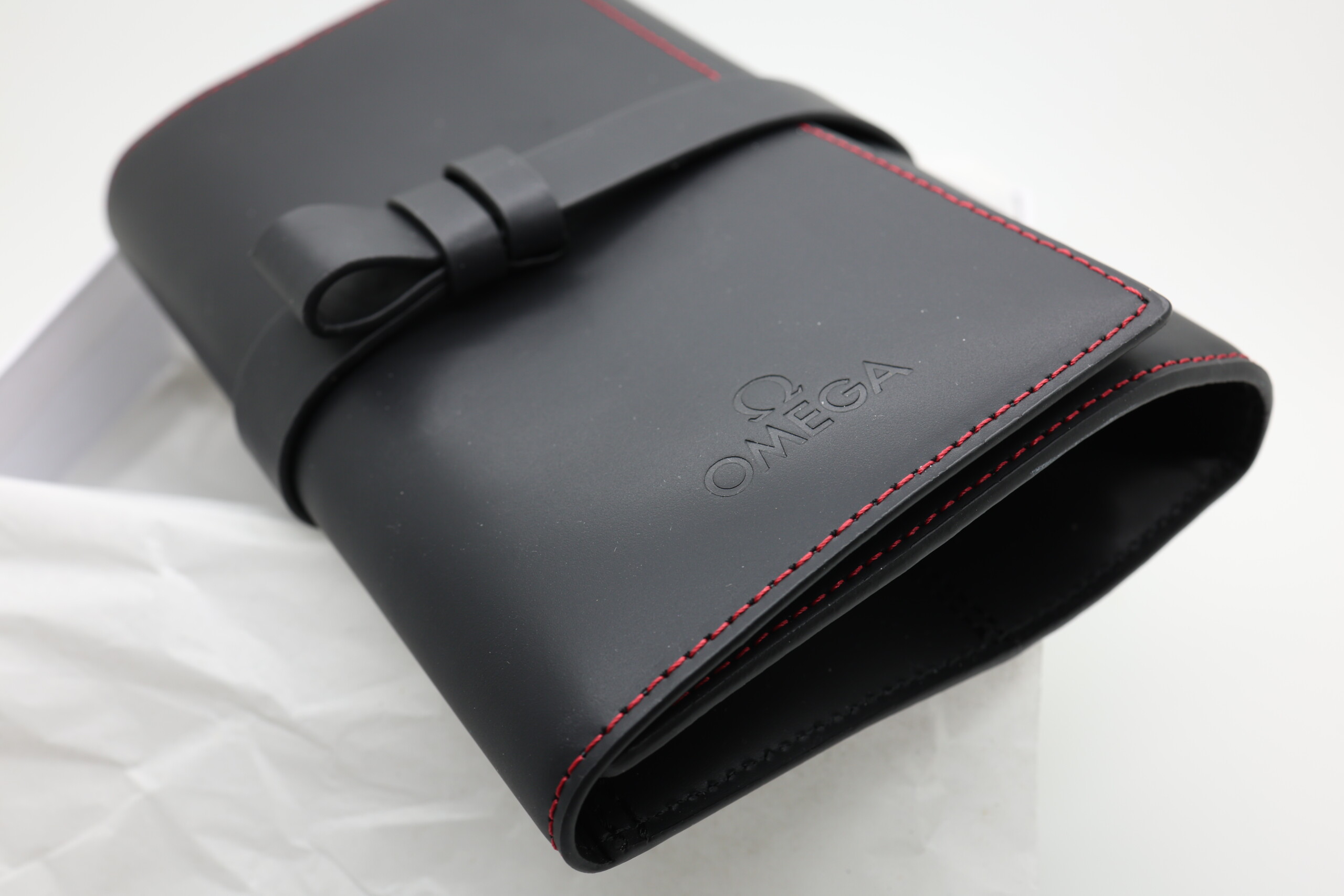 Omega watch pouch leather new in box
