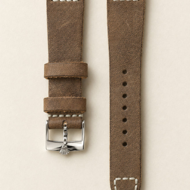 Crown Guard × [sanders] Handmade Leather Strap – Brown